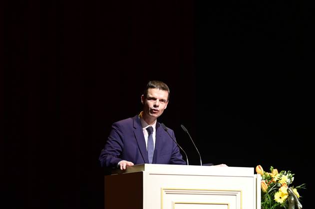 Marko Bosnjak bei der Verleihung des Friedenspreis Dresden 2025 - International Peace Prize an den Europäischen Gerichtshof für Menschenrechte (EGMR) in der Semperoper. Dresden, 16.02.2025 Sachsen Germany Copyright: xMatthiasxWehnertx