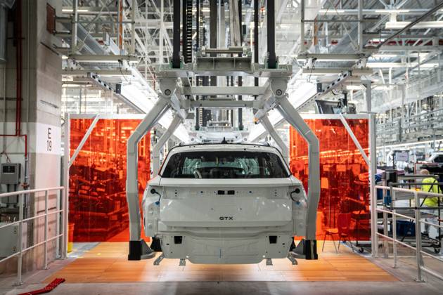 Kombinierte Produktionslinie für die Elektrofahrzeuge ID.4 und ID.7 im Emder Volkswagen-Werk;Kombinierte Produktionslinie für die Elektrofahrzeuge ID.4 und ID.7 im Emder Volkswagen-Werk, Emden Niedersachsen Deutschland VW-Werk