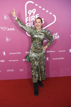 Claudia Campus beim 99Fire Films Award während der Berlinale 2025 in der Astor Film Lounge. Berlin, 19.02.2025