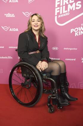 Kristina Vogel beim 99Fire Films Award während der Berlinale 2025 in der Astor Film Lounge. Berlin, 19.02.2025