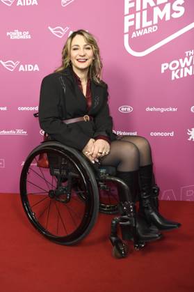 Kristina Vogel beim 99Fire Films Award während der Berlinale 2025 in der Astor Film Lounge. Berlin, 19.02.2025