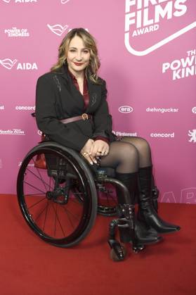 Kristina Vogel beim 99Fire Films Award während der Berlinale 2025 in der Astor Film Lounge. Berlin, 19.02.2025