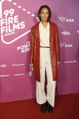 Pauline Afaja beim 99Fire Films Award während der Berlinale 2025 in der Astor Film Lounge. Berlin, 19.02.2025