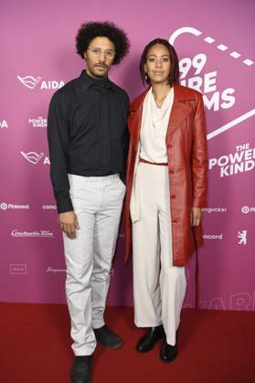 Marvin Krüger und Pauline Afaja beim 99Fire Films Award während der Berlinale 2025 in der Astor Film Lounge. Berlin, 19.02.2025
