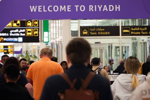 SAUDI ARABIA, ER RIYADH - FEBRUARY 19, 2025: Travellers at King Khalid International Airport serving Riyadh. Valery Sharifulin TASS  78479020