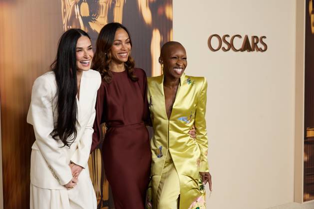 Entertainment Themen der Woche KW09 Bilder des Jahres 2025, Entertainment 02 Februar 97th Oscars Nominees dinner Demi Moore, Zoe Saldana and Cynthia Erivo at the 97th Oscars Nominees dinner at the Academy Museum of Motion Pictures on Tuesday, February 25, 2025., Credit:Trae Patton The Academy Avalon United States of America, CA, Los Angeles, Academy Museum of Motion Pictures  Copyright: xTraexPattonx xThexAcademyx xAvalonx 0969223156