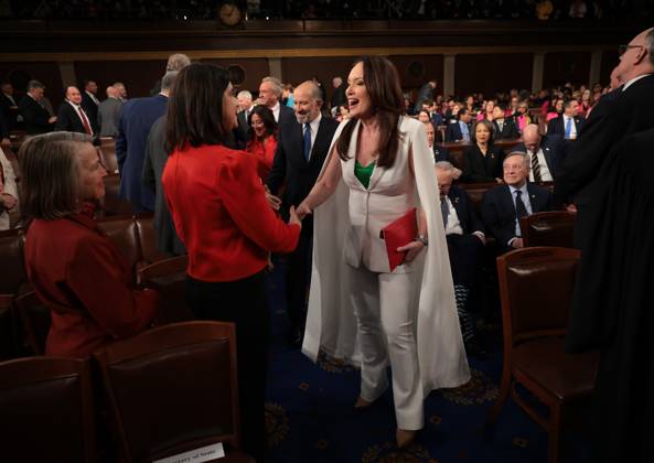 Secretary of Agriculture Brooke Rollins attends President Donald Trump s address to a joint session of Congress at the U.S. Capitol in Washington DC, on Tuesday, March 4, 2025. Pool photo by Win McNamee WAX29250304774 WinxMcNamee