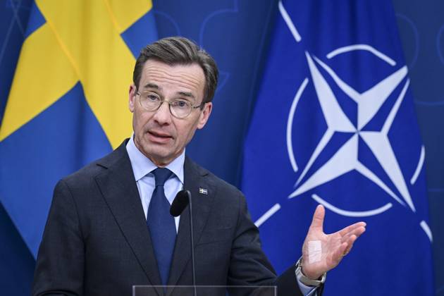 STOCKHOLM, SWEDEN 20250307 Prime Minister Ulf Kristersson during Fridays press conference on the security situation after the governments meeting with the leaders of all parliamentary parties STOCKHOLM SWEDEN x10030x  Copyright: xJonasxEkströmer TTx PK ULF KRISTERSSON OM SÄKERHETSLÄGET d4r_onbyPps