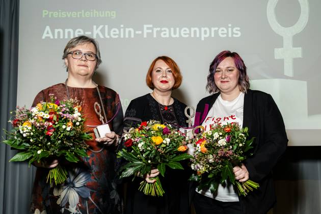 Preisverleihung des Anne-Klein-Frauenpreises am 07.03.2025 Darya Afanasyeva, Irina Alkhovka und Julia Mickiewicz erhalten während der Preisverleihung 2025 jeweils den Anne Klein Frauenpreis. Copyright: xEVENTPRESSxJeremyxKnowlesx
