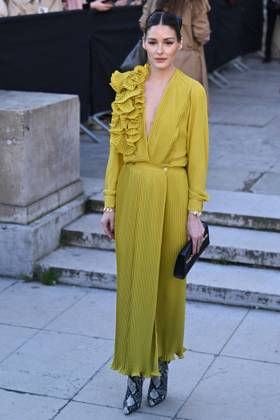 PFW Elie Saab Arrivals Olivia Palermo attending the Elie Saab Womenswear Fall Winter 2025-2026 show as part of Paris Fashion Week in Paris, France on March 08, 2025. Photo by Aurore Marechal ABACAPRESS.COM Paris France Copyright: xMarechalxAurore ABACAx