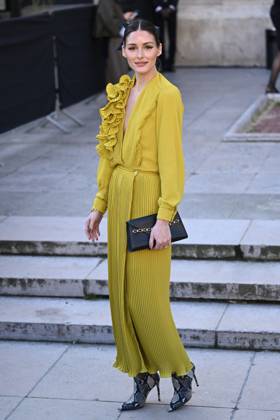 PFW Elie Saab Arrivals Olivia Palermo attending the Elie Saab Womenswear Fall Winter 2025-2026 show as part of Paris Fashion Week in Paris, France on March 08, 2025. Photo by Aurore Marechal ABACAPRESS.COM Paris France Copyright: xMarechalxAurore ABACAx