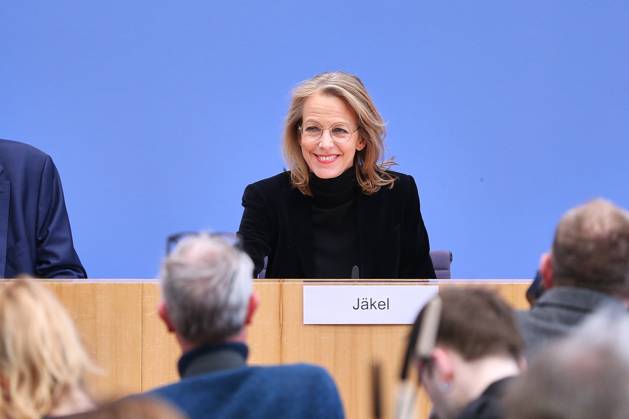 Berlin, Deutschland, 12.03.2025: Bundespressekonferenz: Initiative für einen handlungsfähigen Staat: Zwischenbericht und Handlungsempfehlungen für eine Staatsreform: Julia Jäkel, Medienmanagerin und Aufsichtsrätin Copyright: xdtsxNachrichtenagenturx dts_61830