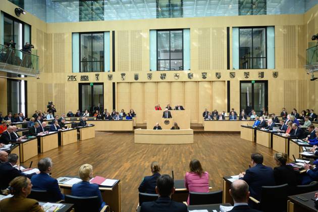 Bilder des Jahres 2025, News 03 März News Themen der Woche KW12 News Bilder des Tages Berlin, 1052. Sitzung des Bundesrates Der Plenarsaal im Rahmen der Sitzung des Bundesrates am 21.03.2025 in Berlin. Berlin Bundesrat Berlin Deutschland
