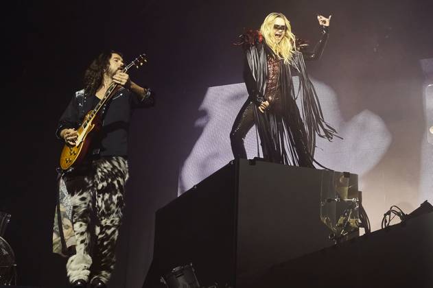 Bilder des Jahres 2025, Entertainment 03 März Entertainment Themen der Woche KW12 Entertainment Bilder des Tages Tom Kaulitz und Bill Kaulitz von Tokio Hotel live bei einem Konzert von The Tour 2025 in der Swiss Life Hall. Hannover, 22.03.2025