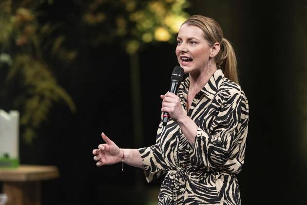 Verleihung des Comedy Preises Recklinghäuser Hurz 2025 ** NUR FÜR REDAKTIONELLE ZWECKE ** EDITORIAL USE ONLY **<p>Verleihung des Comedy Preises Recklinghäuser Hurz 2025 am Montag, 24. März 2025 im Festspielhaus in Recklinghausen. Auftritt Kristina Bogdanski. Recklinghausen NRW Recklinghausen Copyright: StefanxArendx xFUNKExFotoxService
