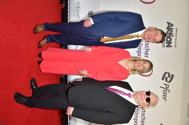 3. Deutschen Hörfilmpreis 2025. Andreas Bethke,Verena Bentele, Hans-Werner Lange Ankunft zum 23. Deutschen Hoerfilmpreis in Berlin, am 25.03.2025