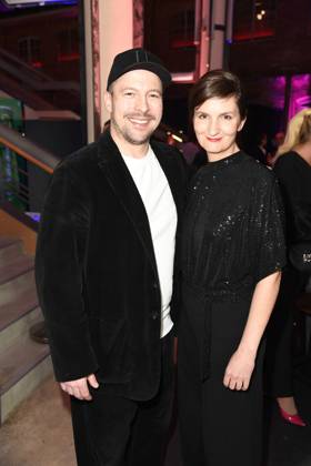David Ruland und Katharina Ley bei der Verleihung vom Deutschen Hoerfilmpreis am 25.03.2025 in Berlin Deutscher Hoerfilmpreis 2025 in Berlin