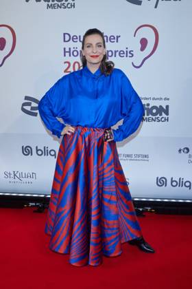 Nadine Heidenreich - Gaesteankunft zum 23. Deutschen Hoerfilmpreis 2025 im Colosseum Filmtheater in Berlin am 25.02.2025. 23.Deutscher Hoerfimpreis 2025