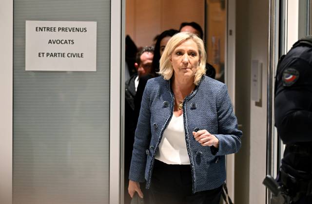 France Marine Le Pen found guilty of misappropriating public funds PHOTOPQR OUEST FRANCE Stéphane Geufroi Paris 31 03 2025 The Paris court handed down its decision in the RN trial on Monday March 31 Far-right figure Marine Le Pen was sentenced to five years ineligibility with immediate execution, greatly compromising her political future France s Marine Le Pen has been found guilty of misappropriating European funds to finance her far right National Rally RN party, in a case which could lead to her being barred from standing in the 2027 presidential election Paris France Copyright: xPHOTOPQR OUESTxFRANCE MAXPPPxStéphanexGeufroix 20250331OFR9984 20250331OFR9984