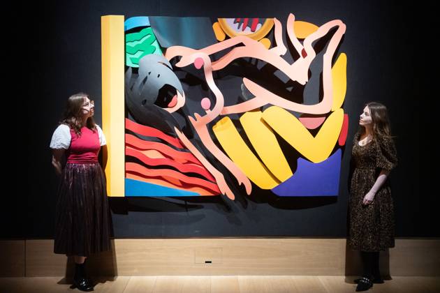 Bonhams 20th 21st Century Art Day Evening Sales Highlights Photocall - Bonhams, London Staff members view Nude, One Arm Down by Tom Wesselmann (est £200k - £300k) which is to go on auction at Bonhams 20th 21st Century Art Day Evening Sales at Bonhams in London, England, UK on Monday 31 March, 2025., Credit:Justin Ng Avalon UK, England, London, Bonhams Copyright: xJustinxNgx xAvalonx 0981806297