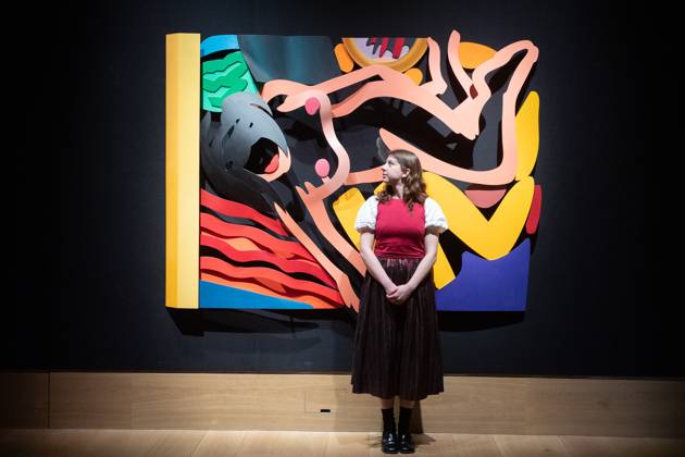 Bonhams 20th 21st Century Art Day Evening Sales Highlights Photocall - Bonhams, London Staff members view Nude, One Arm Down by Tom Wesselmann (est £200k - £300k) which is to go on auction at Bonhams 20th 21st Century Art Day Evening Sales at Bonhams in London, England, UK on Monday 31 March, 2025., Credit:Justin Ng Avalon UK, England, London, Bonhams Copyright: xJustinxNgx xAvalonx 0981806317