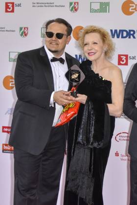 Sunnyi Melles, Martin Danisch1 ( Die Zweiflers ) Preistraeger zu Gast bei der Verleihung des 61.Grimme Preis am 04.04.2025 in Marl NRW Deutschland