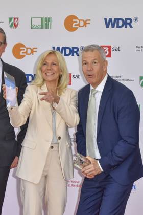 Ulrike von der Groeben Peter Kloeppel RTL Moderatoren Preistraegeri zu Gast bei der Verleihung des 61.Grimme Preis am 04.04.2025 in Marl NRW Deutschland