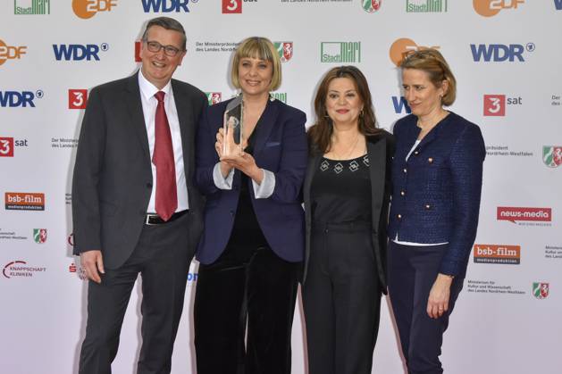 Steffi Niederzoll Sieben Winter in Teheran Martin Rabanus , Cigdem Uzunoglu Preistraegerin zu Gast bei der Verleihung des 61.Grimme Preis am 04.04.2025 in Marl NRW Deutschland