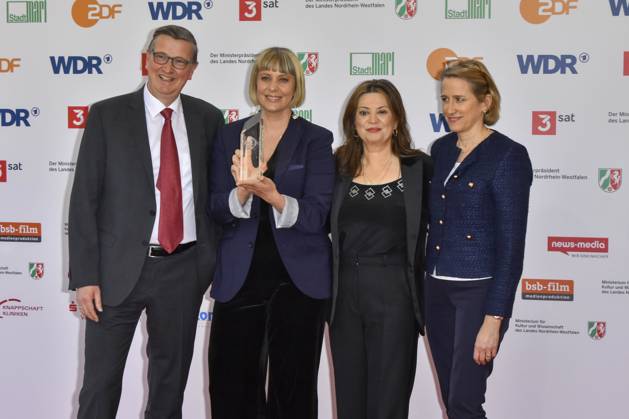 Steffi Niederzoll Sieben Winter in Teheran Martin Rabanus , Cigdem Uzunoglu Preistraegerin zu Gast bei der Verleihung des 61.Grimme Preis am 04.04.2025 in Marl NRW Deutschland