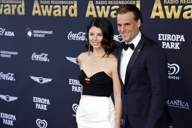 Katja Mack und Thomas Mack bei der Verleihung des 25. Radio Regenbogen Award 2025 in der Europa-Park Arena. Rust, 04.04.2025