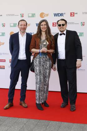 Gast, Anja Marquardt und Martin Danisch bei der 61. Verleihung des Grimme Preises 2025 im Theater Marl. Marl, 04.04.2025