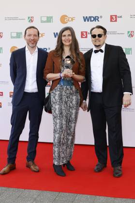 Gast, Anja Marquardt und Martin Danisch bei der 61. Verleihung des Grimme Preises 2025 im Theater Marl. Marl, 04.04.2025