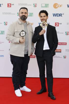 Bilal Bahadir und Cagdas Eren Yüksel bei der 61. Verleihung des Grimme Preises 2025 im Theater Marl. Marl, 04.04.2025