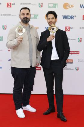 Bilal Bahadir und Cagdas Eren Yüksel bei der 61. Verleihung des Grimme Preises 2025 im Theater Marl. Marl, 04.04.2025