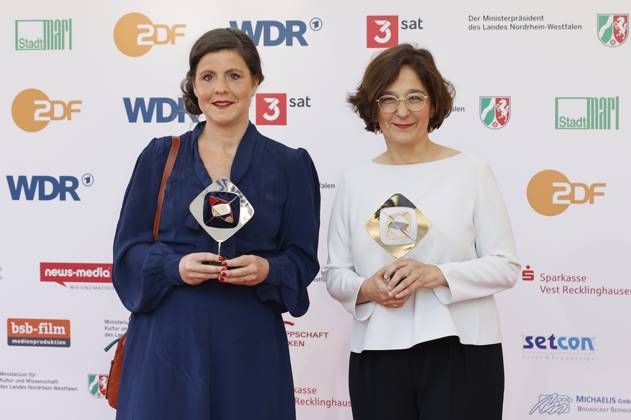 Mareike Wilms und Isabel Schayani bei der 61. Verleihung des Grimme Preises 2025 im Theater Marl. Marl, 04.04.2025