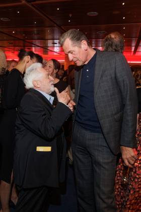 Preisverleihung - B.Z.-Kulturpreis Henryk Broder und Mathias Döpfner beim B.Z.-Kulturpreis 2025 im Theater am Potsdamer Platz am 08.04.2025 in Berlin. Copyright: xEventpressxKochanx