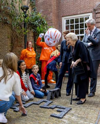 10-04-2025 Gouda Princess Beatrix attend the Jantje Beton Prize in Gouda. Jantje Beton awards this prize to the most play-friendly city in the Netherlands is Breda. Â  Copyright: xPPEx
