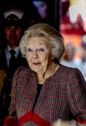 10-04-2025 Gouda Princess Beatrix attend the Jantje Beton Prize in Gouda. Jantje Beton awards this prize to the most play-friendly city in the Netherlands is Breda. Â  Copyright: xPPEx