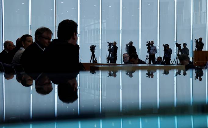 Deutschland, Berlin, Bundespressekonferenz, Thema: Gemeinschaftsdiagnose der Wirtschaftsforschungsinstitute Frühjahr 2025