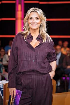 MDR - Riverboat. Moderatorin Kim Fisher anläßlich der Aufzeichnung der MDR - Talkshow Riverboat am 11.04.2025 in der Mediacity Leipzig. 20250411SFL0001