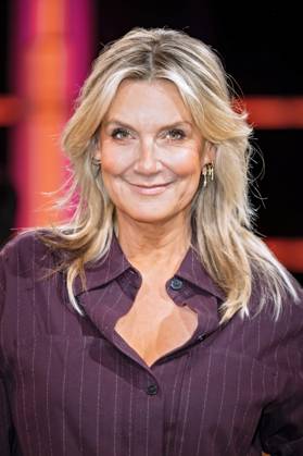 MDR - Riverboat. Moderatorin Kim Fisher anläßlich der Aufzeichnung der MDR - Talkshow Riverboat am 11.04.2025 in der Mediacity Leipzig. 20250411SFL0002