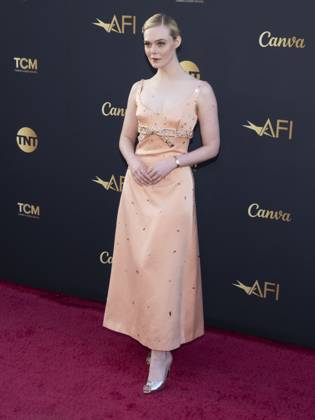 AFI Life Achievement Award Ceremony Honoring Francis Ford Coppola 26 April 2025 - Hollywood, California - Elle Fanning. AFI Life Achievement Award Ceremony Honoring Francis Ford Coppola at TCL Chinese Theatre. Photo Credit: Billy Bennight AdMedia Hollywood California United States EDITORIAL USE ONLY  Copyright: xx BillyxBennightx admphotostwo928317