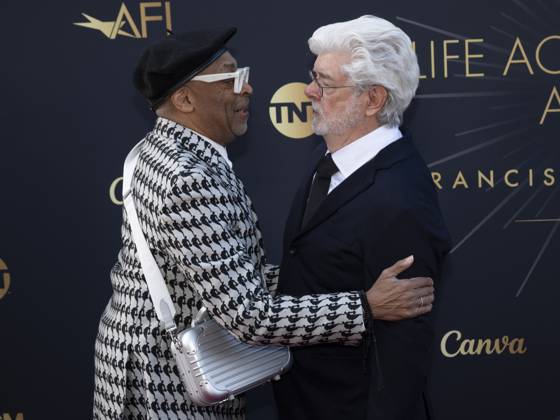 AFI Life Achievement Award Ceremony Honoring Francis Ford Coppola 26 April 2025 - Hollywood, California - Spike Lee and George Lucas. AFI Life Achievement Award Ceremony Honoring Francis Ford Coppola at TCL Chinese Theatre. Photo Credit: Billy Bennight AdMedia Hollywood California United States EDITORIAL USE ONLY  Copyright: xx BillyxBennightx admphotostwo928324