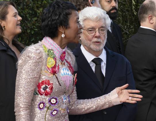 AFI Life Achievement Award Ceremony Honoring Francis Ford Coppola 26 April 2025 - Hollywood, California - Mellody Hobson and George Lucas. AFI Life Achievement Award Ceremony Honoring Francis Ford Coppola at TCL Chinese Theatre. Photo Credit: Billy Bennight AdMedia Hollywood California United States EDITORIAL USE ONLY  Copyright: xx BillyxBennightx admphotostwo928344