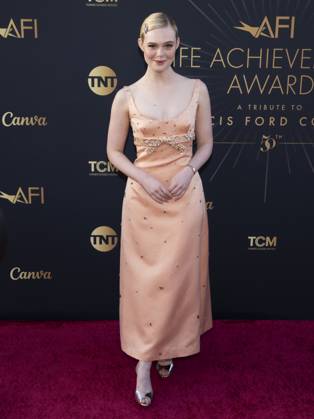 AFI Life Achievement Award Ceremony Honoring Francis Ford Coppola 26 April 2025 - Hollywood, California - Elle Fanning. AFI Life Achievement Award Ceremony Honoring Francis Ford Coppola at TCL Chinese Theatre. Photo Credit: Billy Bennight AdMedia Hollywood California United States EDITORIAL USE ONLY  Copyright: xx BillyxBennightx admphotostwo928352