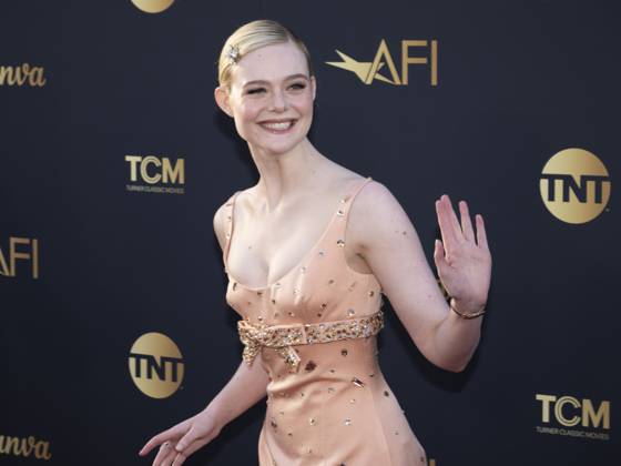 April 26, 2025, Hollywood, California, USA: Elle Fanning attends the AFI Life Achievement Award Ceremony Honoring Francis Ford Coppola. Hollywood USA - ZUMAb173 20250426_aap_b173_090 Copyright: xBillyxBennightx