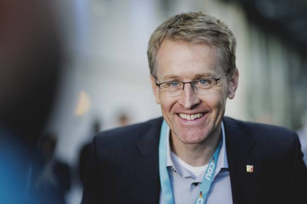 Daniel Guenther, CDU, Ministerpraesident von Schleswig-Holstein, aufgenommen im Rahmen des Bundesausschusses der CDU in Berlin, 28.04.2025. Der Bundesausschuss soll dem Koalitionsvertrag seitens der CDU zustimmen. Berlin Deutschland Copyright: xFlorianxGaertnerx