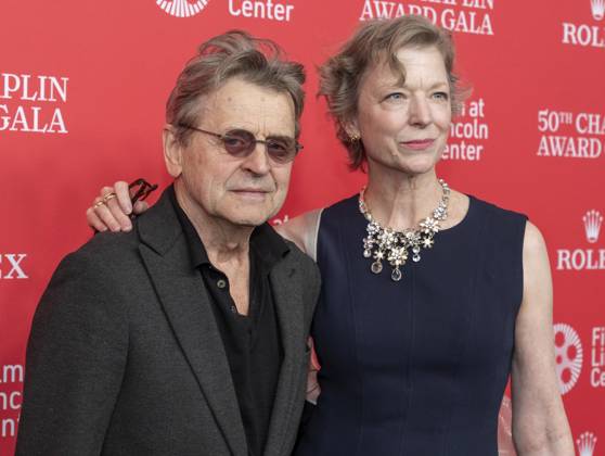 April 28, 2025, New York, New York, USA: Mikhail Baryshnikov and Lisa Rinehart attend 50th Chaplin Award Gala celebrating Pedro Almodovar to benefit Film at Lincoln Center at Alice Tully Hall in New York on April 28, 2025. New York USA - ZUMAr339 20250428_znp_r339_083 Copyright: xLevxRadinx