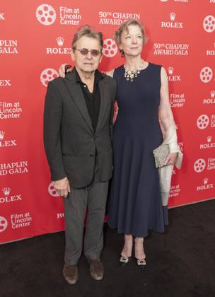 April 28, 2025, New York, New York, USA: Mikhail Baryshnikov and Lisa Rinehart attend 50th Chaplin Award Gala celebrating Pedro Almodovar to benefit Film at Lincoln Center at Alice Tully Hall in New York on April 28, 2025. New York USA - ZUMAr339 20250428_znp_r339_084 Copyright: xLevxRadinx