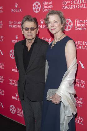 April 28, 2025, New York, United States: (L-R) Mikhail Baryshnikov and Lisa Rinehart attend the 50th Chaplin Award Gala at Alice Tully Hall at Lincoln Center. New York United States - ZUMAs197 20250428_aaa_s197_355 Copyright: xRonxAdarx